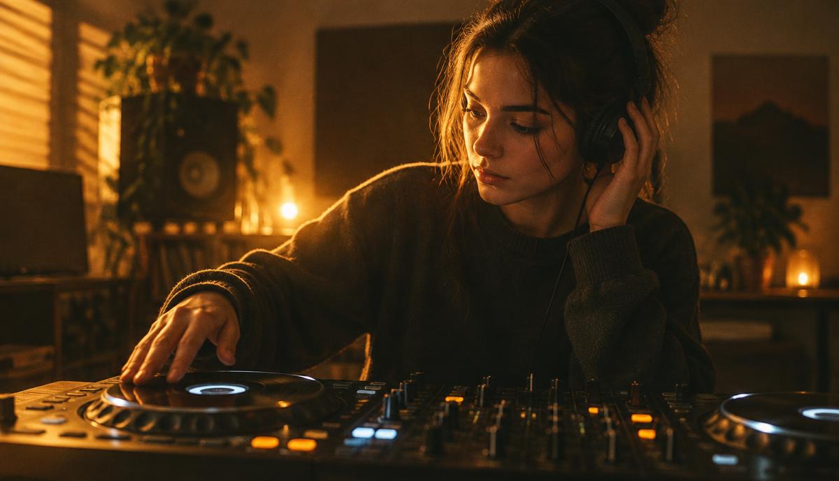 DJ-оборудование во время подготовки